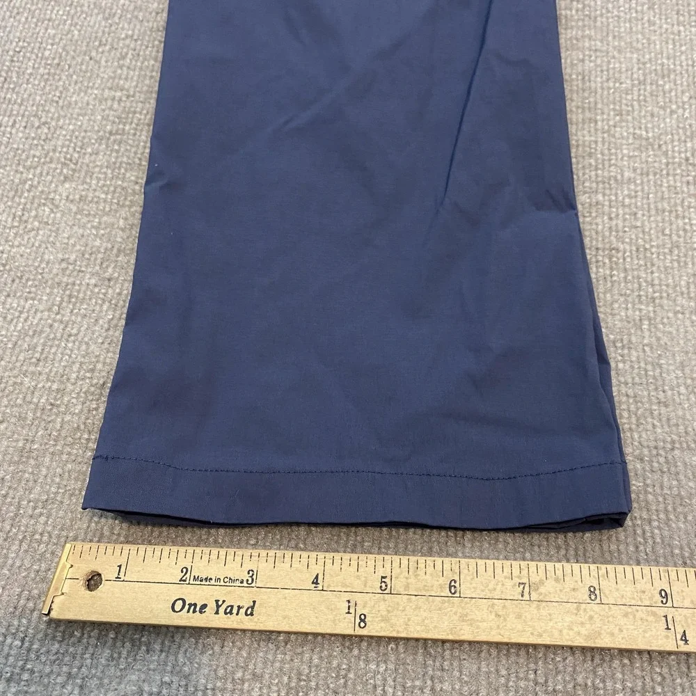 Eddie Bauer Pants Mens 40x32 Blue Nylon Stretch Hiking Outdoor Travel Zip Pocket